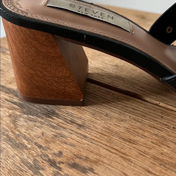 Steven Black Leather Mules - Picture 5 of 5